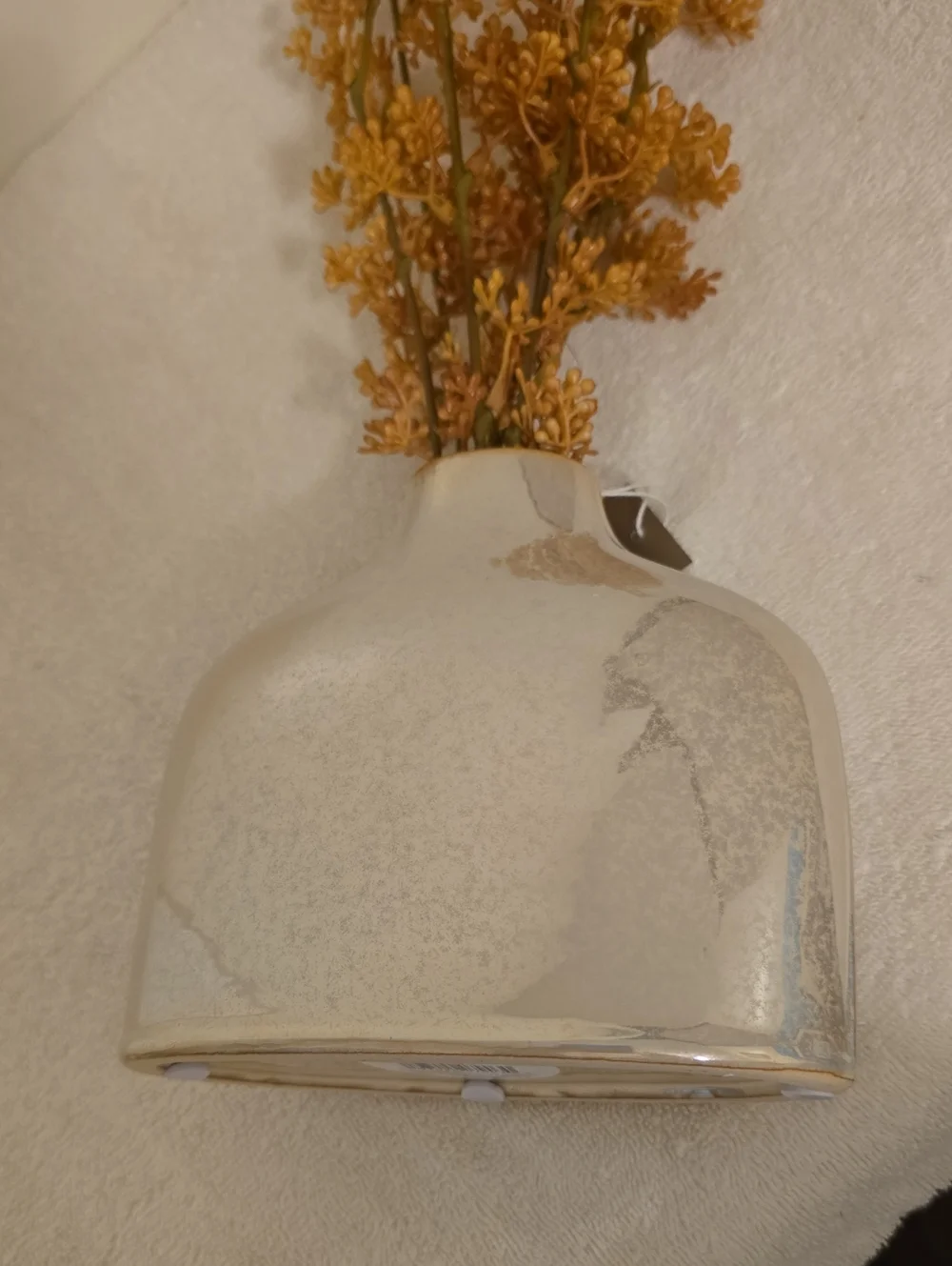 NWT Fall Florals In Opalescent Style Vase